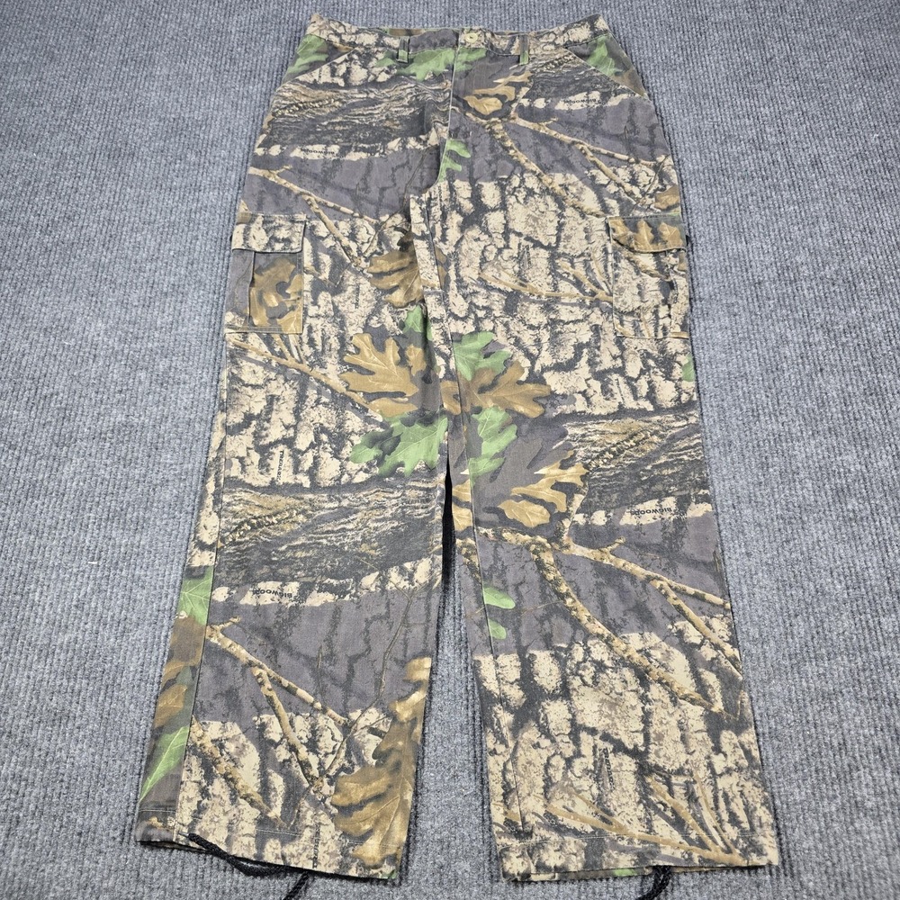 Vintage 90s Jerzees‎ Outdoors Pants Mens Large Bigwoods Camo Cargo Hunting